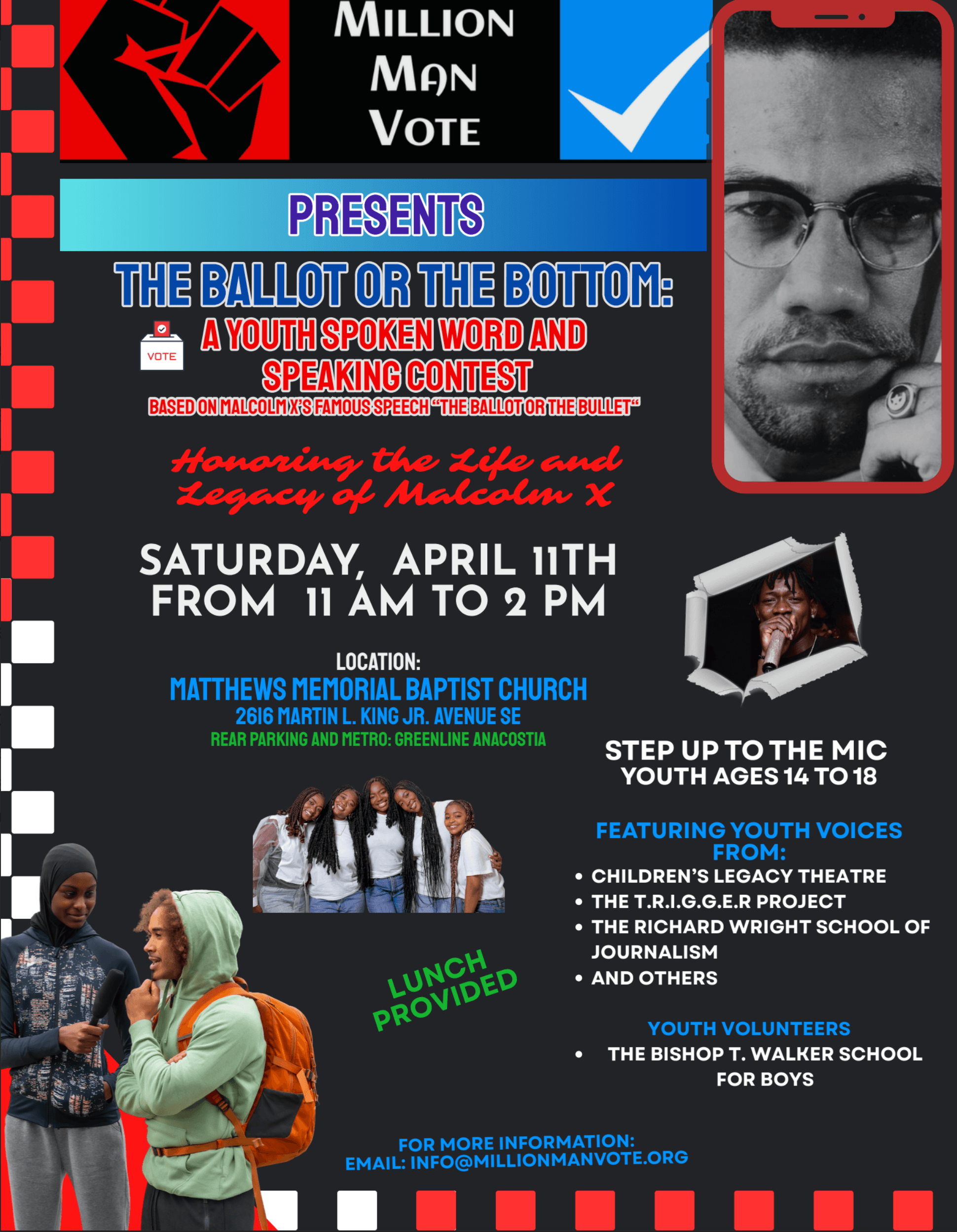 The Ballot or the Bottom — Youth Speaking & Spoken Word Event